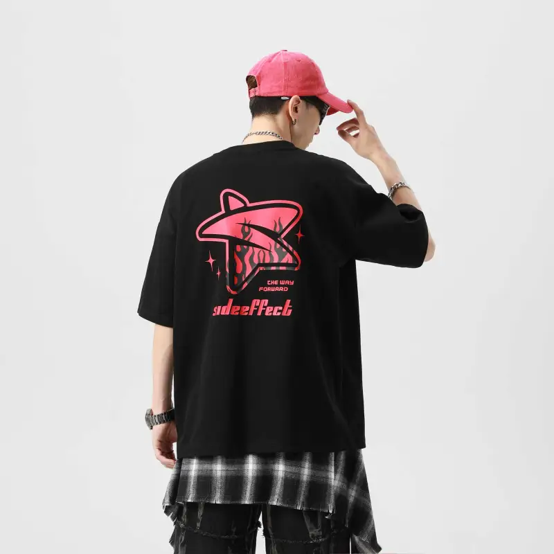 SIDEEFFECT Short Sleeved T Shirts Unisex Summer-2