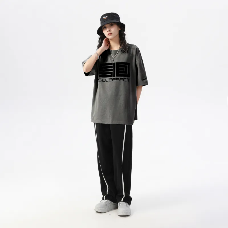 SIDEEFFECT Short Sleeved T Shirts Summer Unisex Black-20
