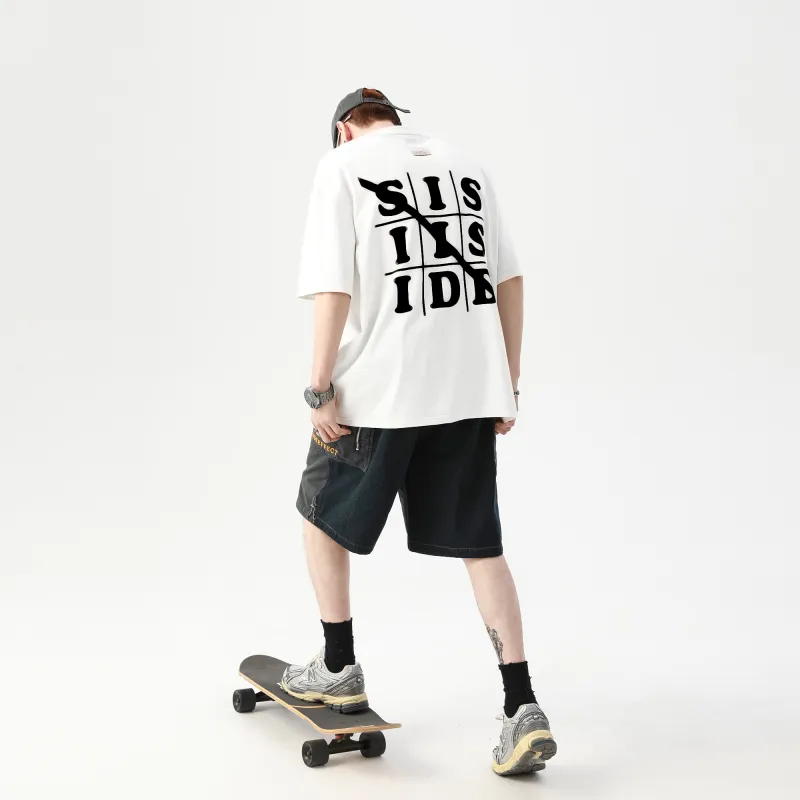 SIDEEFFECT Short Sleeved T Shirts Summer Unisex-10
