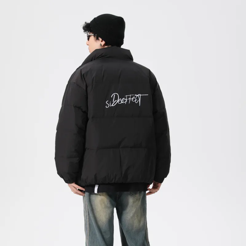 SIDEEFFECT Down Jacket Coat Winter Unisex Black-7