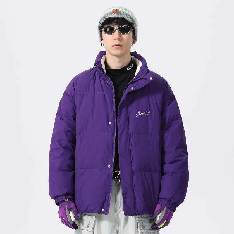 SIDEEFFECT Down Jacket Coat Winter Unisex Black-11