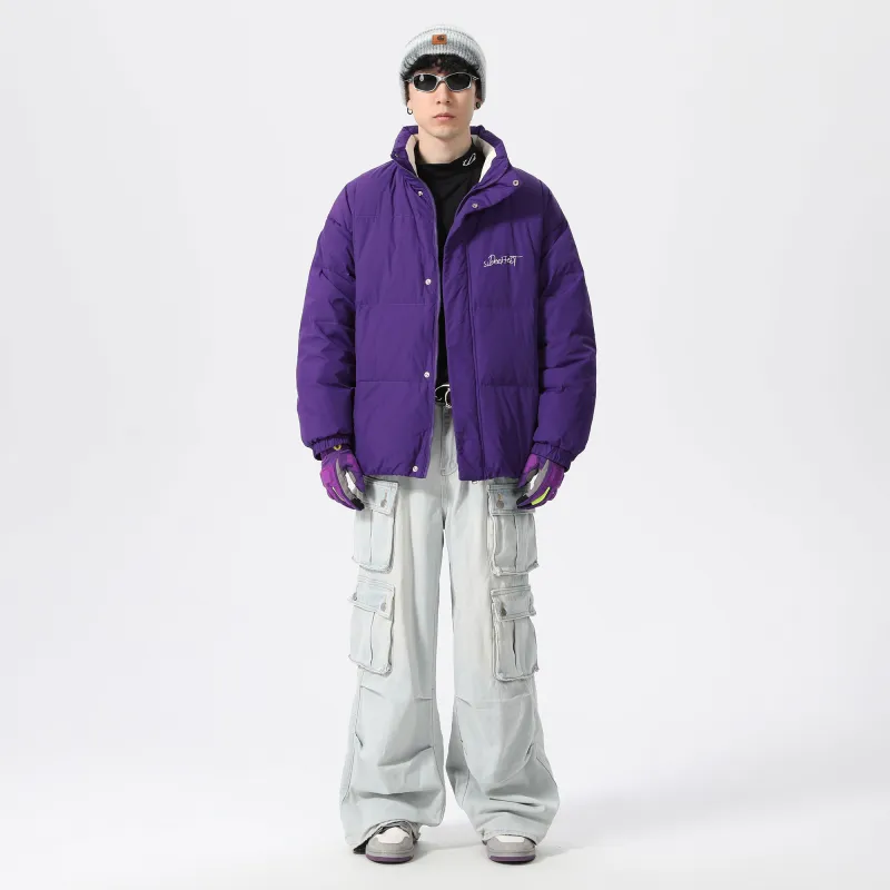 SIDEEFFECT Down Jacket Coat Winter Unisex Black-15
