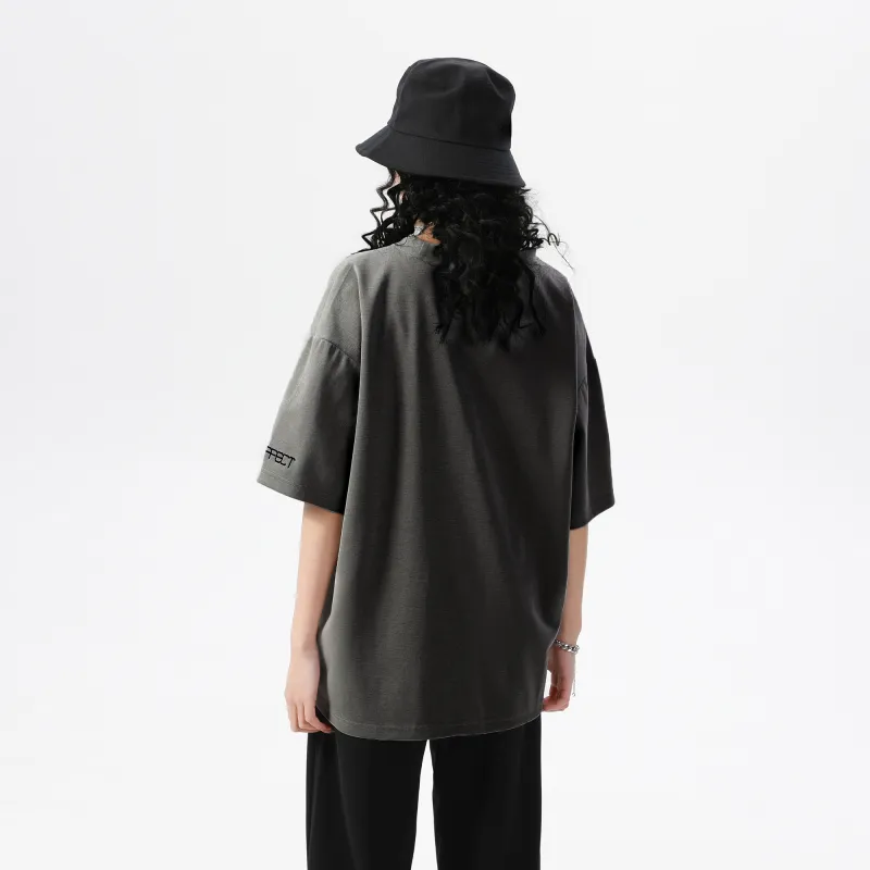 SIDEEFFECT Short Sleeved T Shirts Summer Unisex Black-17