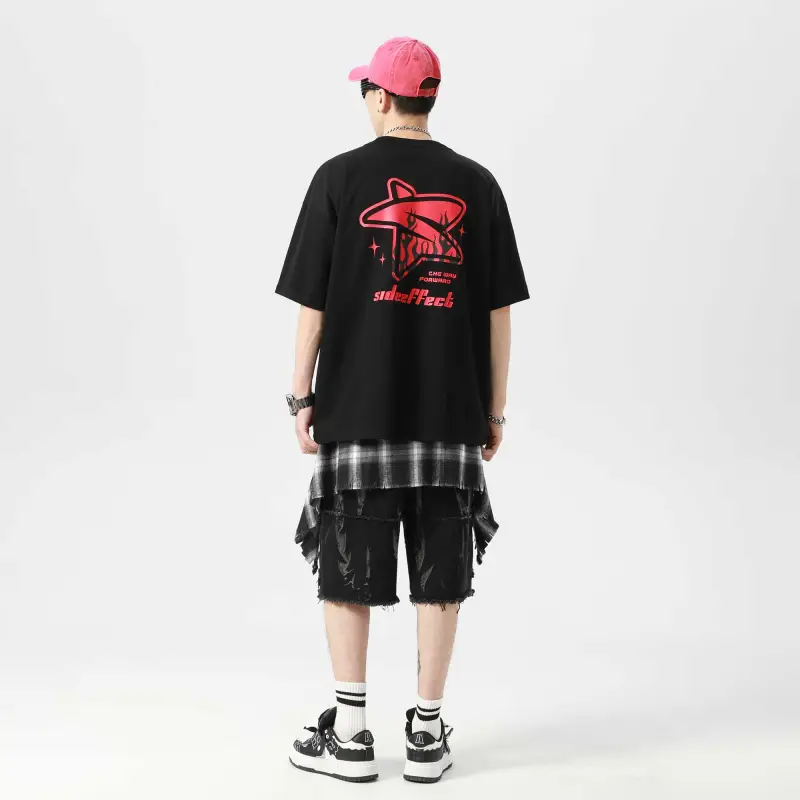 SIDEEFFECT Short Sleeved T Shirts Unisex Summer-4