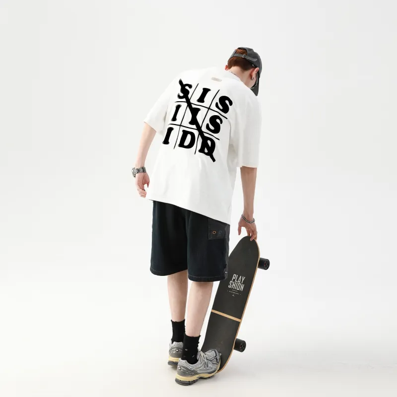 SIDEEFFECT Short Sleeved T Shirts Summer Unisex-12