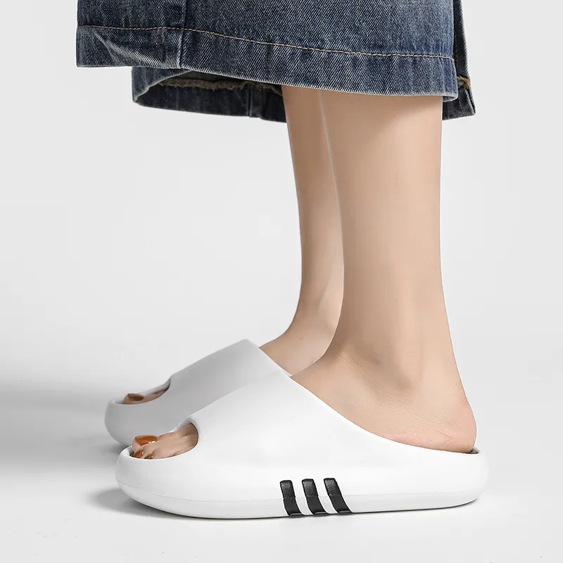 NB CROSS Slide Slippers Unisex White/Black-5