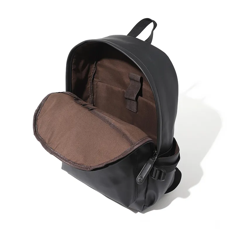 MASTER CANVAS Leather Backpack Tubas Unisex Black-4