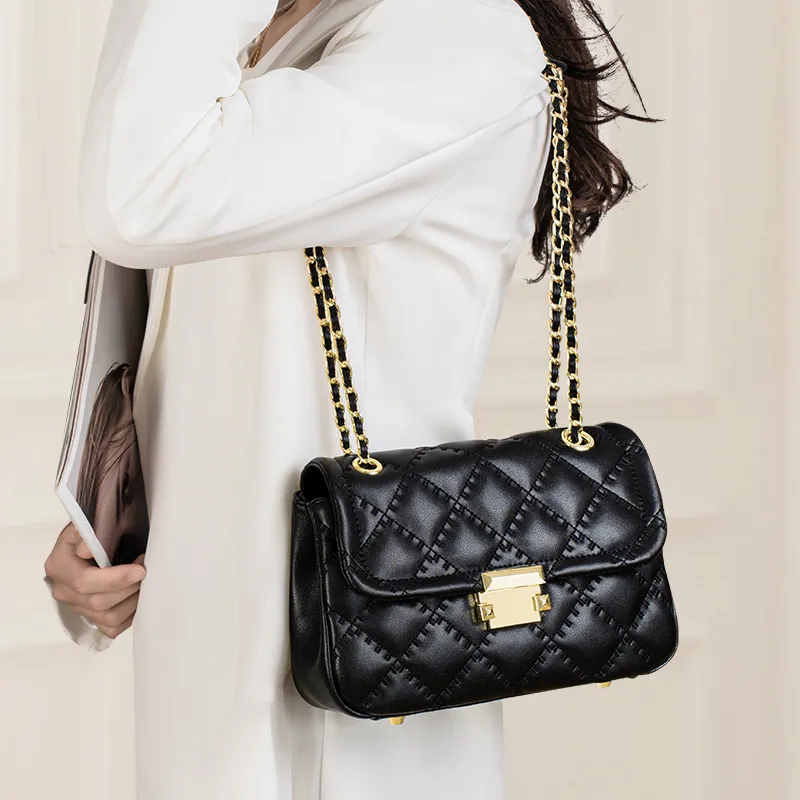 Old Man's Head Synthetic Leather Patchwork With Cow Leather Crossbody Shoulder Bags Small Size Women's White/Black-6