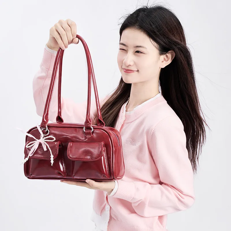 Old Man's Head Polyurethane Synthetic Leather Shoulder Bag Women's Multicolor-12