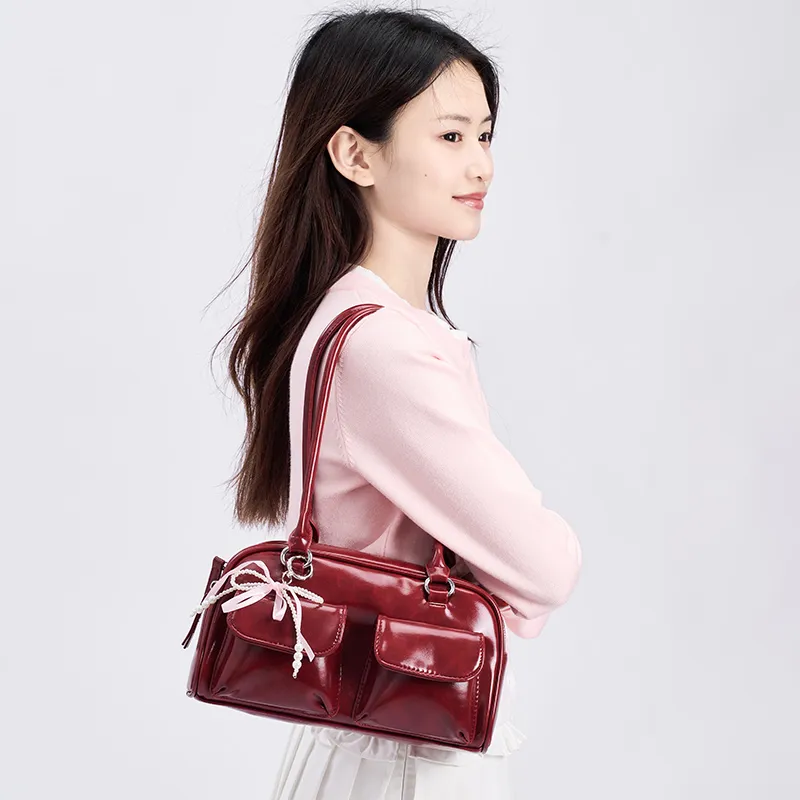 Old Man's Head Polyurethane Synthetic Leather Shoulder Bag Women's Multicolor-13