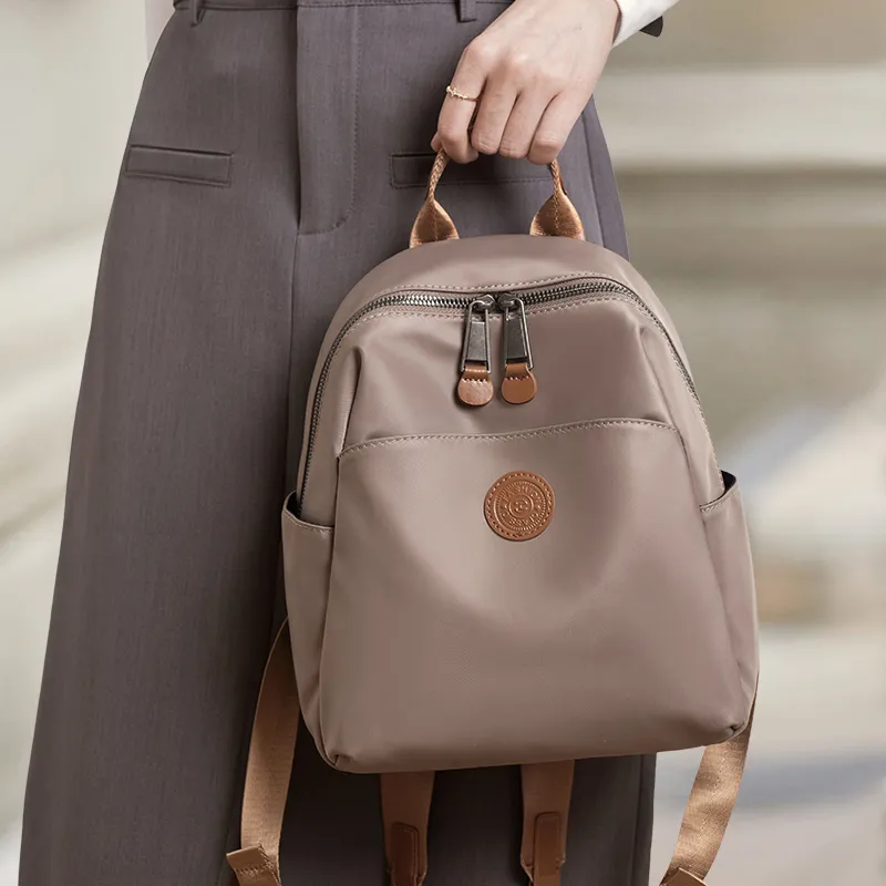 Old Man's Head Oxford Backpacks Backpack Regular Women's Khaki-3