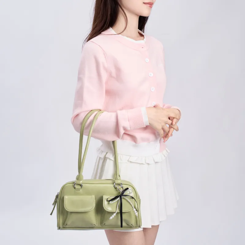 Old Man's Head Polyurethane Synthetic Leather Shoulder Bag Women's Multicolor-7