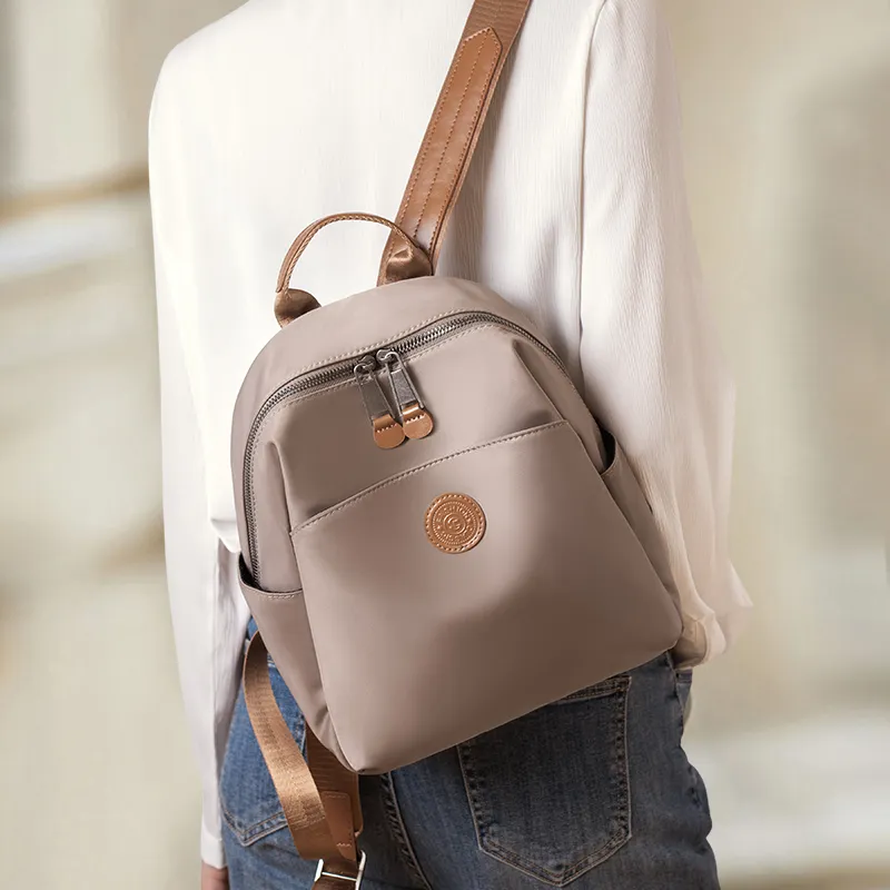 Old Man's Head Oxford Backpacks Backpack Regular Women's Khaki-1