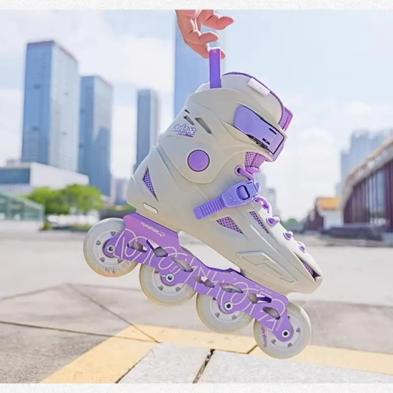 FLYING EAGLE Inline Skates Unisex White Purple-4