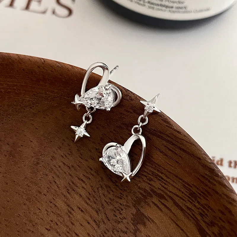 RUOK S925 Silver Stud Earrings Women's-1
