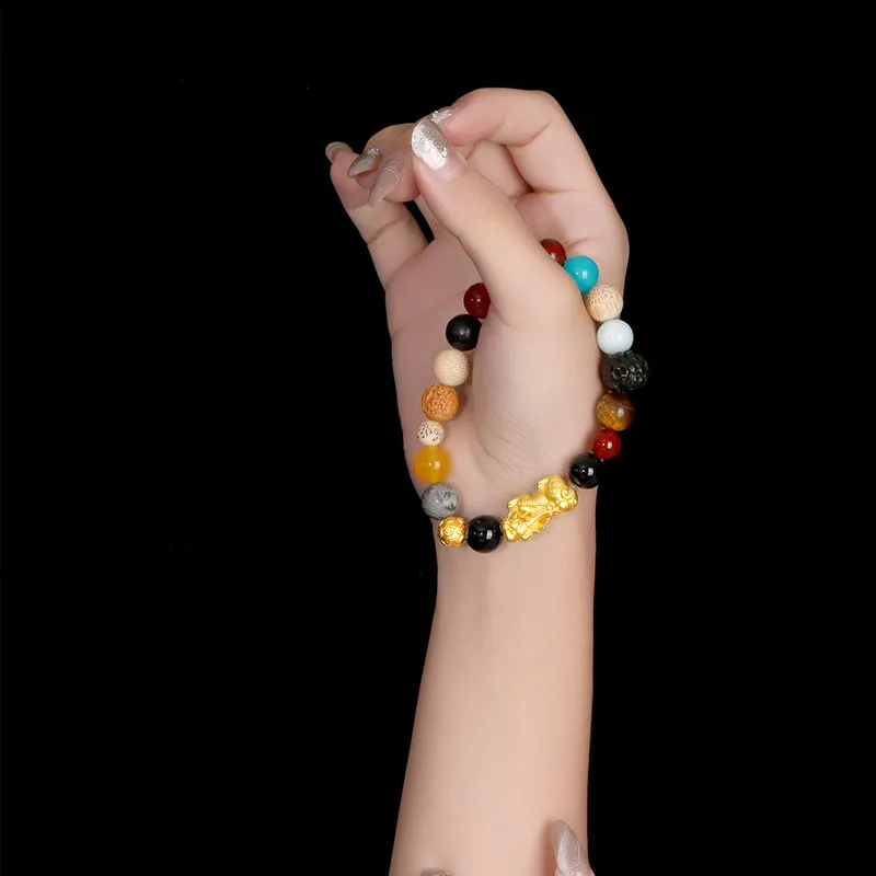 RUOK Beaded Bracelet Wooden Unisex-3
