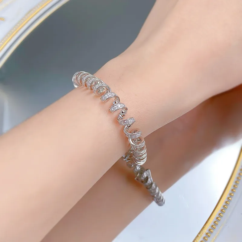 RUOK S925 Silver Bracelets Women's-7