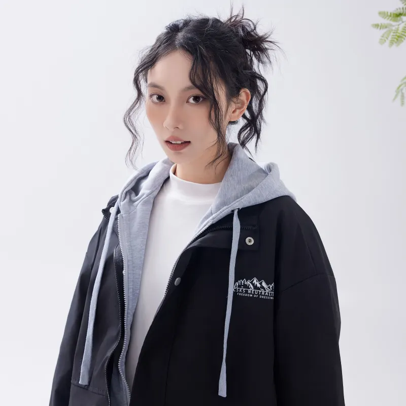 CSKS Jackets Coats Unisex Black Gray-3