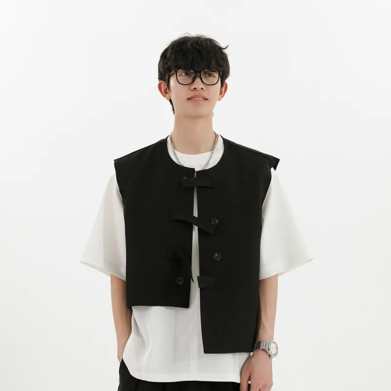 WELTER EXPERIMENT Fashion Minimalist Style Vest Unisex-6