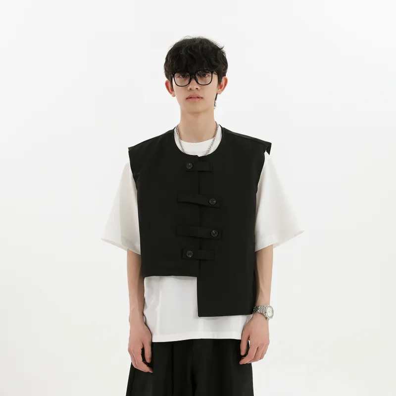 WELTER EXPERIMENT Fashion Minimalist Style Vest Unisex-13