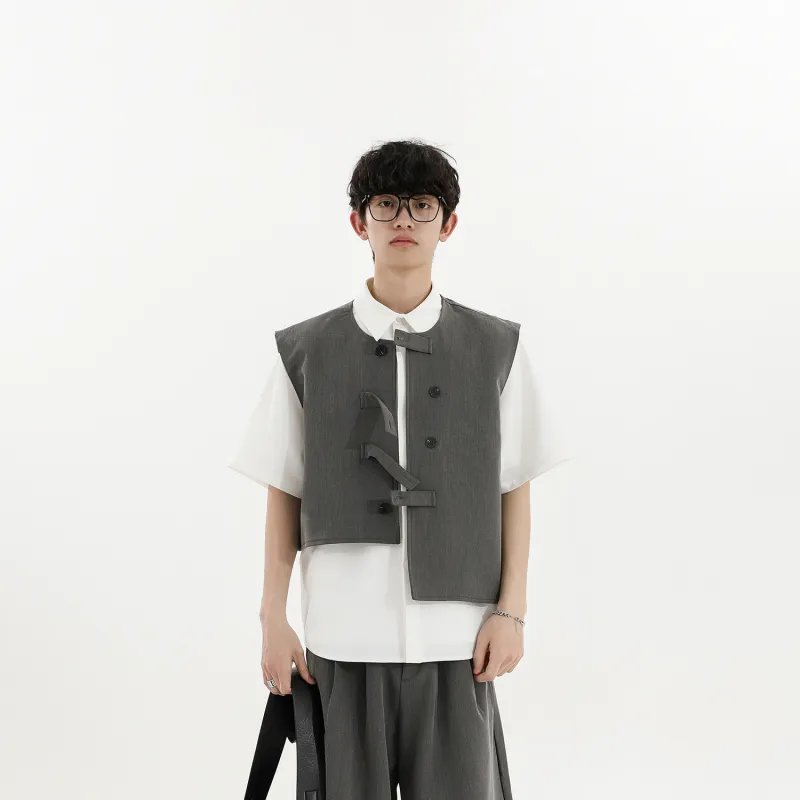 WELTER EXPERIMENT Fashion Minimalist Style Vest Unisex-22