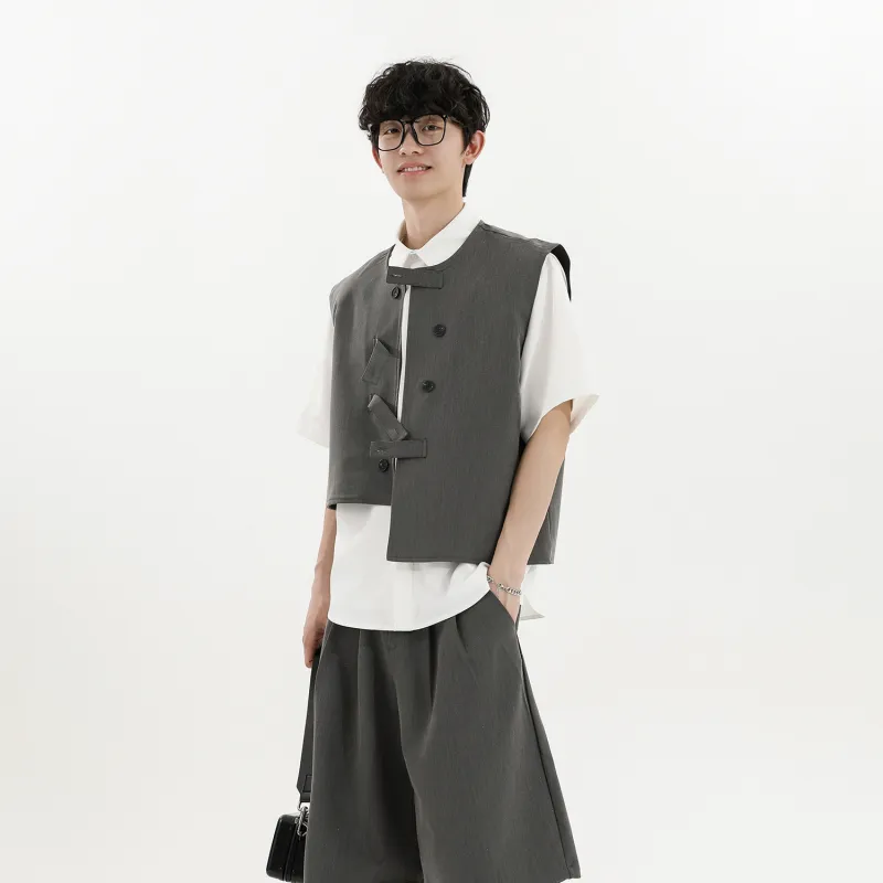 WELTER EXPERIMENT Fashion Minimalist Style Vest Unisex-23