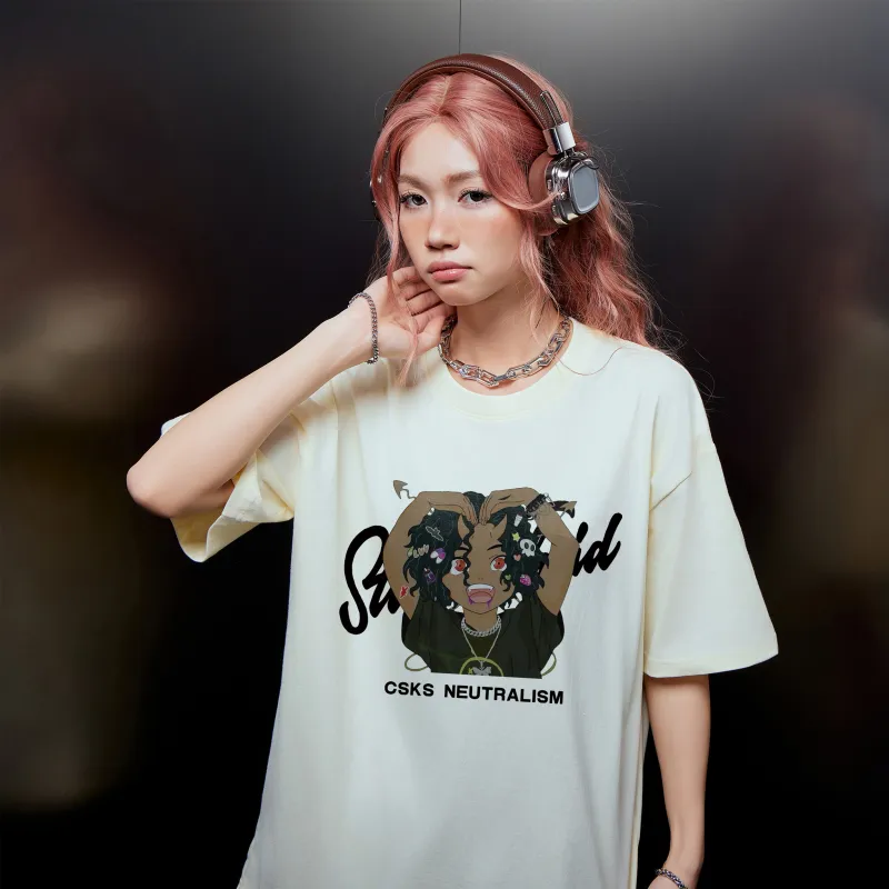 CSKS Drop Shoulder Sleeve T-Shirt Unisex-14