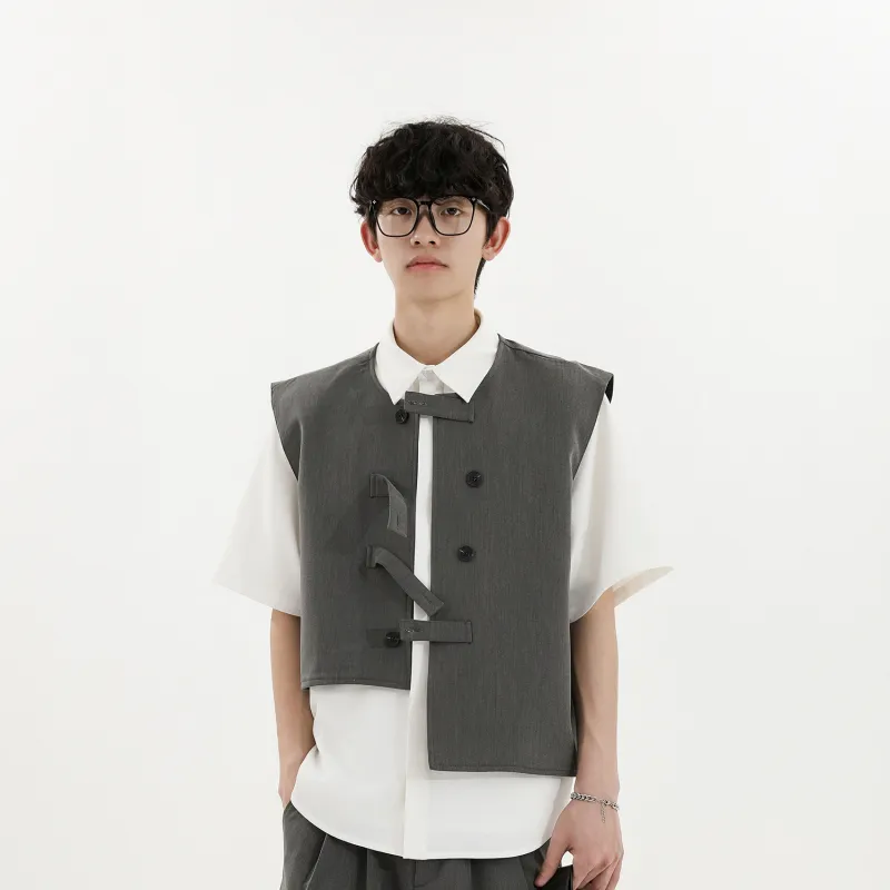 WELTER EXPERIMENT Fashion Minimalist Style Vest Unisex-25