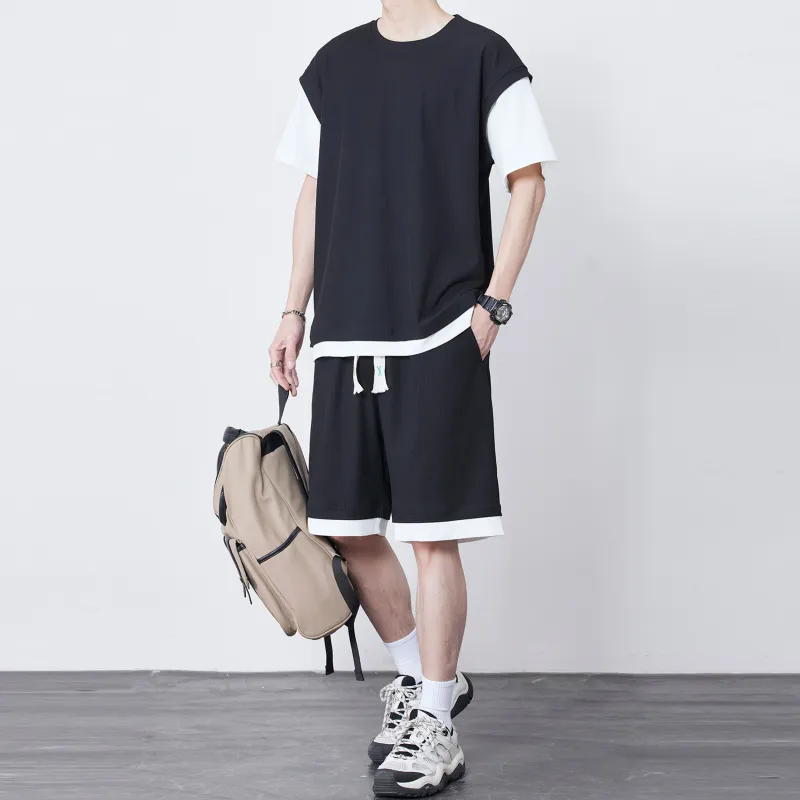 CSKS T Shirt Comes With Casual Knit Pants Unisex 2 Pack-2