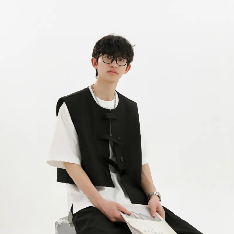 WELTER EXPERIMENT Fashion Minimalist Style Vest Unisex-11