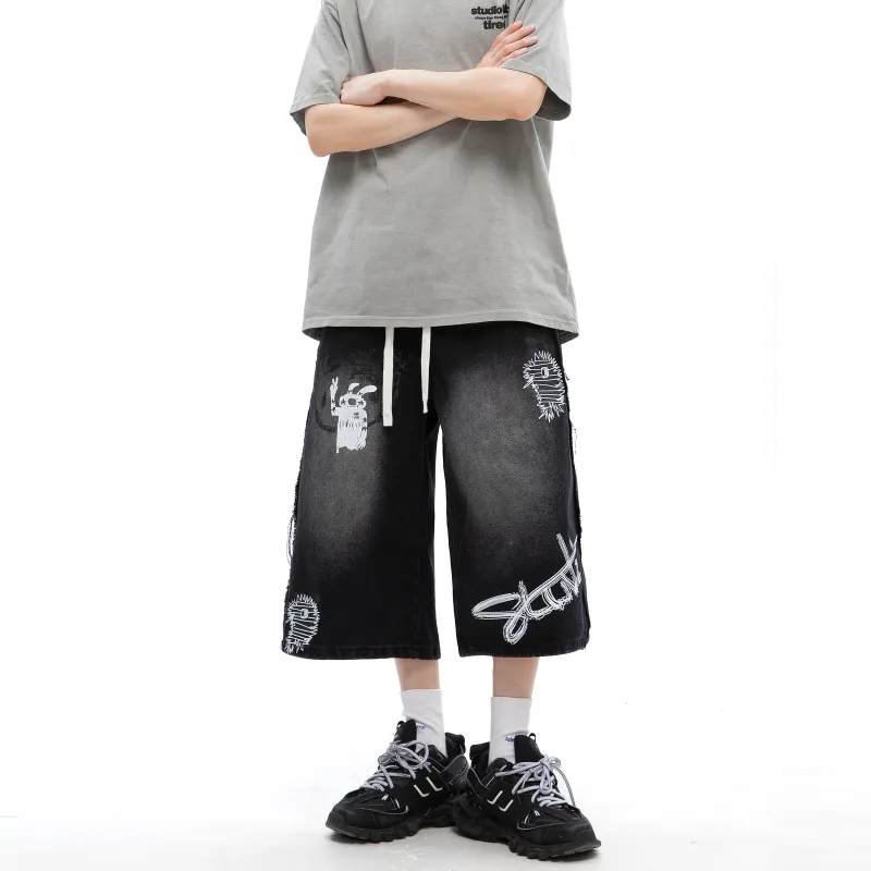 TIRED Denim Shorts Unisex-2