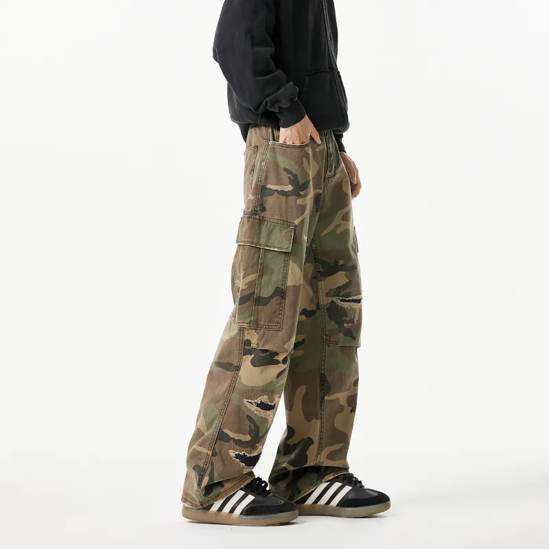 TIRED Cargo Pants Unisex Camouflage-5