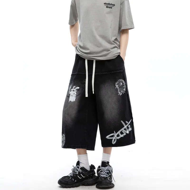 TIRED Denim Shorts Unisex-4