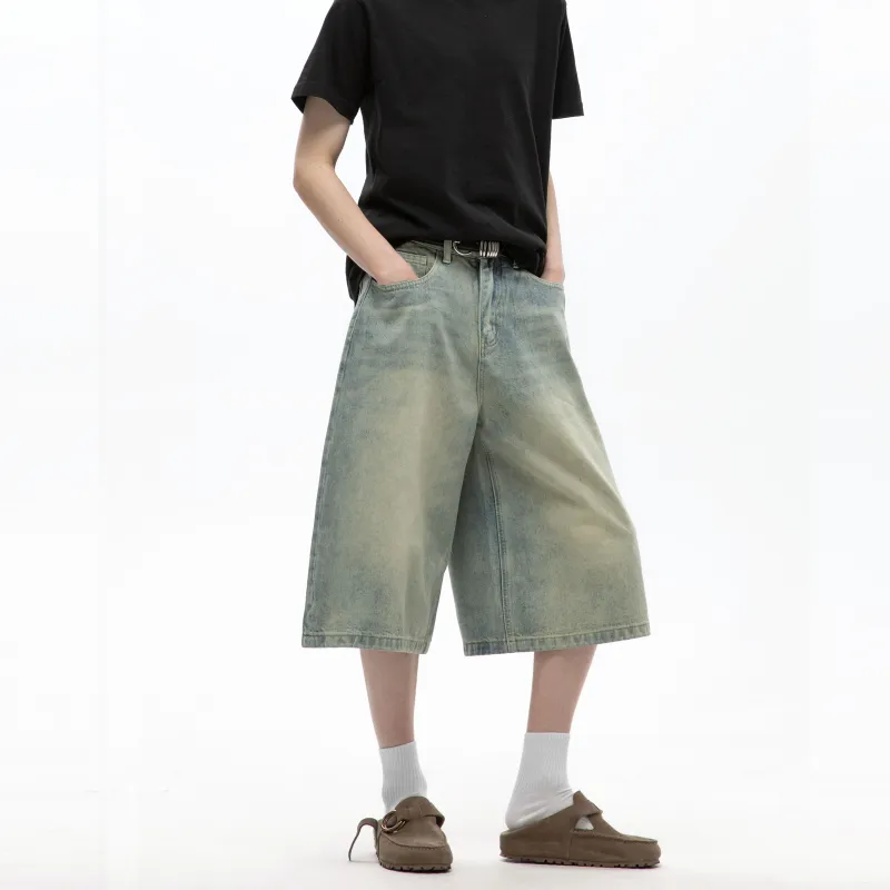 TIRED Denim Shorts Unisex-4