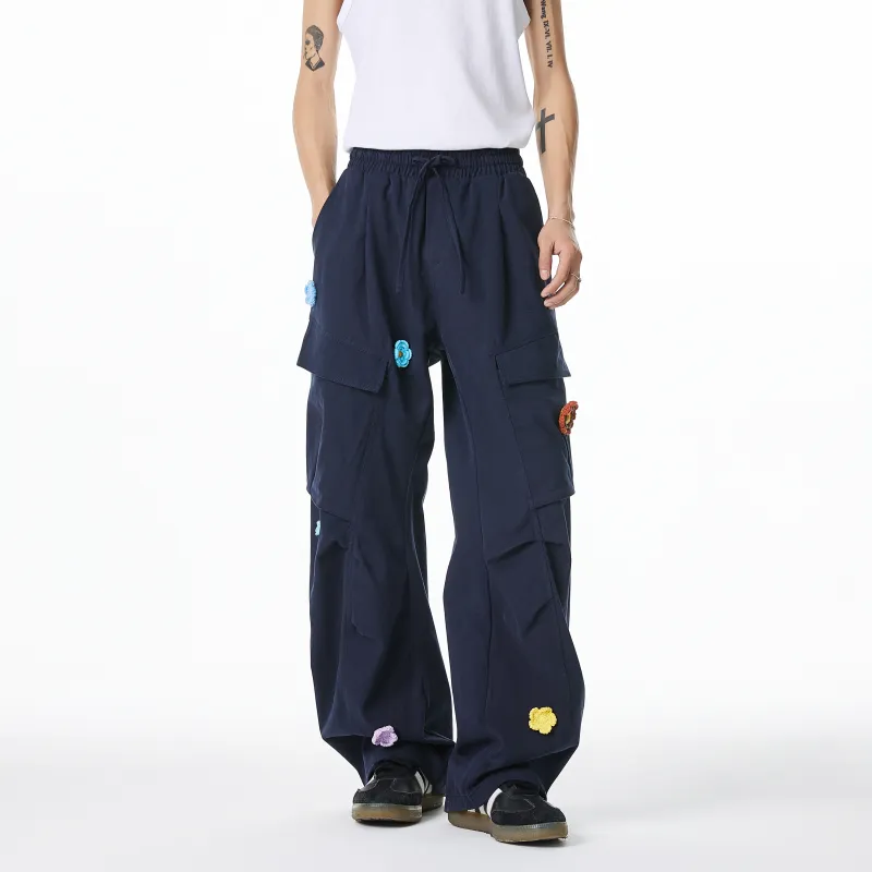 TIRED Cargo Pants Unisex Navy Blue-3