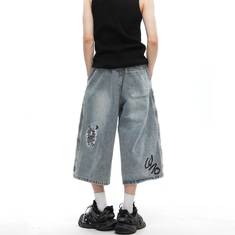 TIRED Denim Shorts Unisex-12