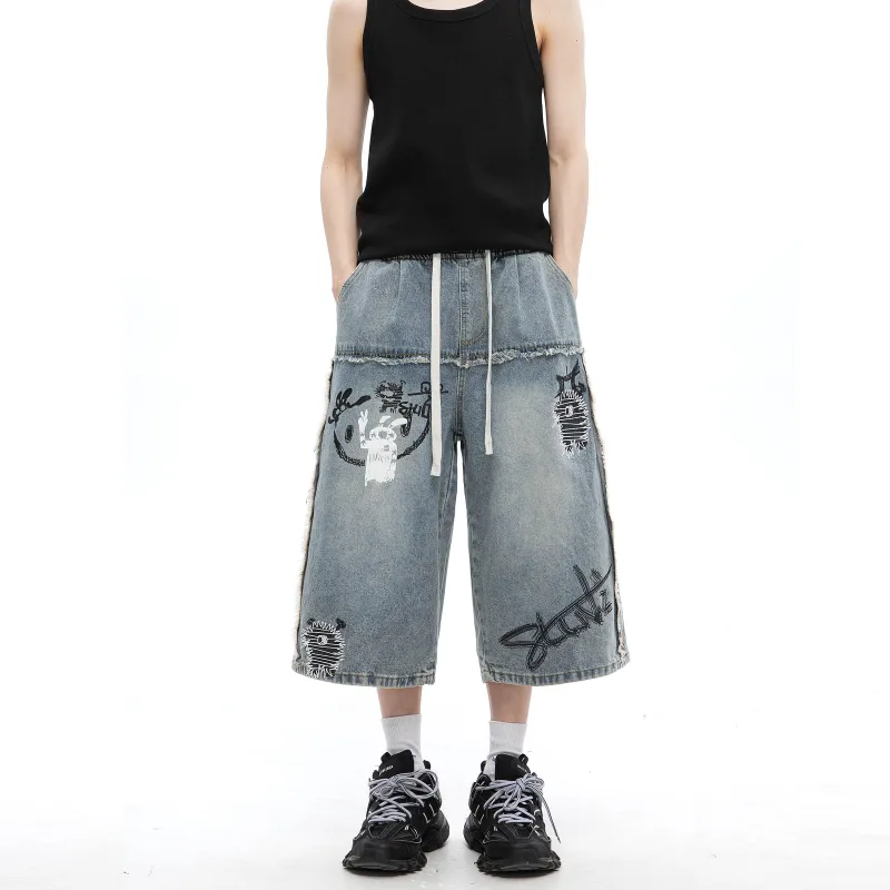 TIRED Denim Shorts Unisex-9