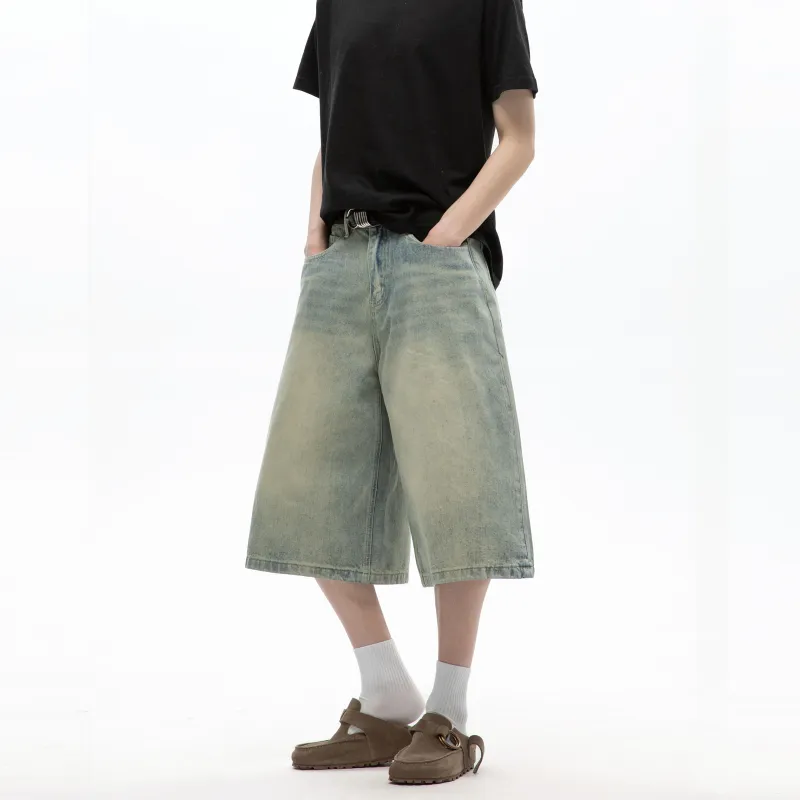 TIRED Denim Shorts Unisex-5