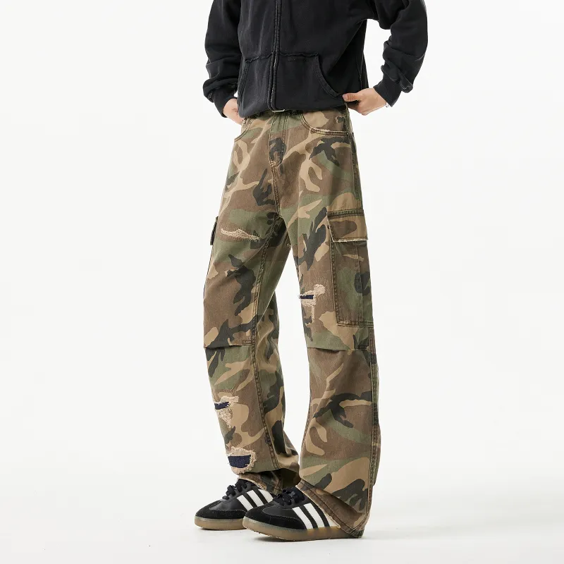 TIRED Cargo Pants Unisex Camouflage-3