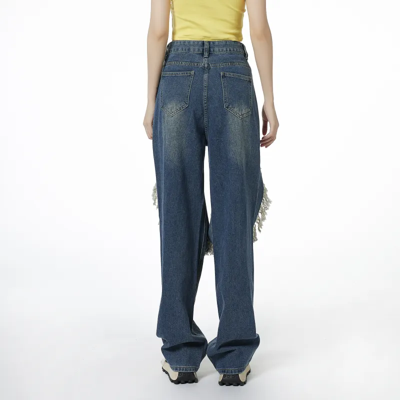 QYPRF Jeans Women's Blue-3