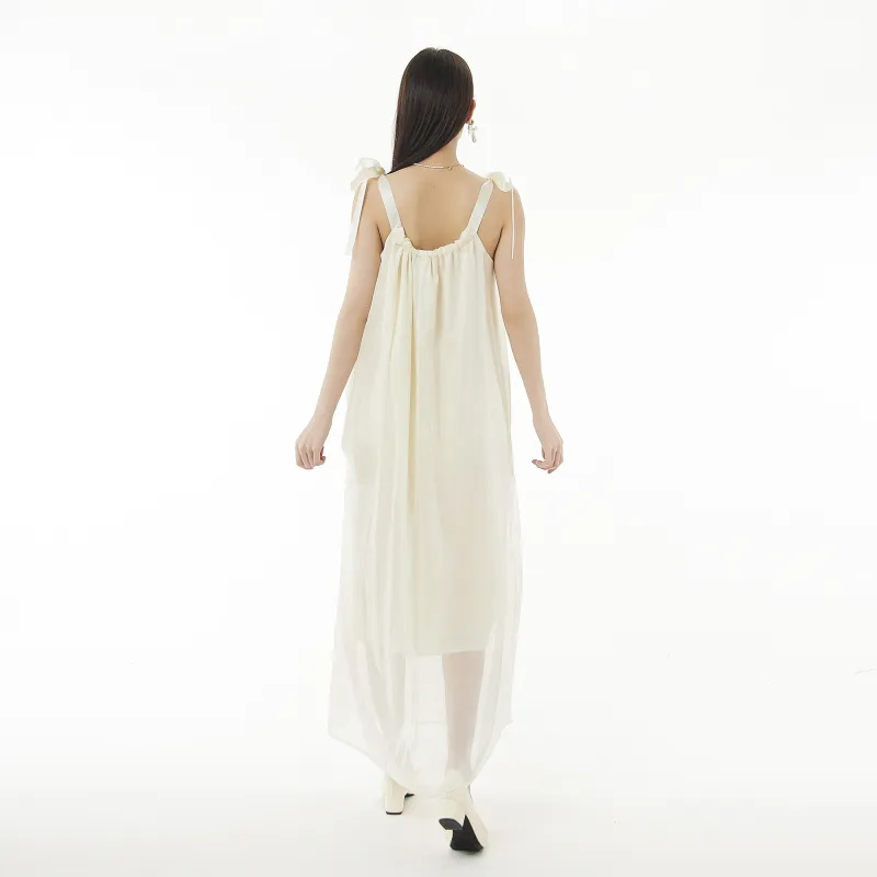 QYPRF Sleeveless Dresses Women's Apricot-2