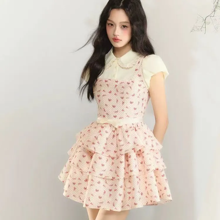 QYPRF Short Sleeved Dress Women's-5