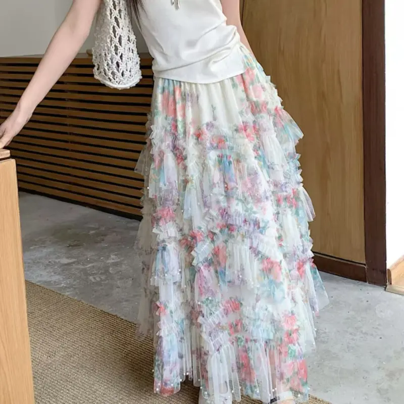 QYPRF Casual Long Skirt Women's-4