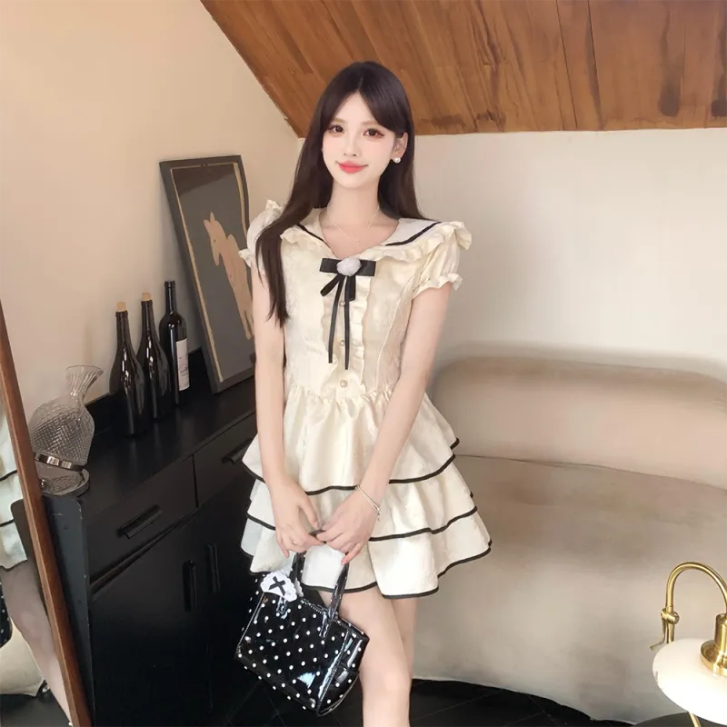 QYPRF Short Sleeved Dress Women's-4