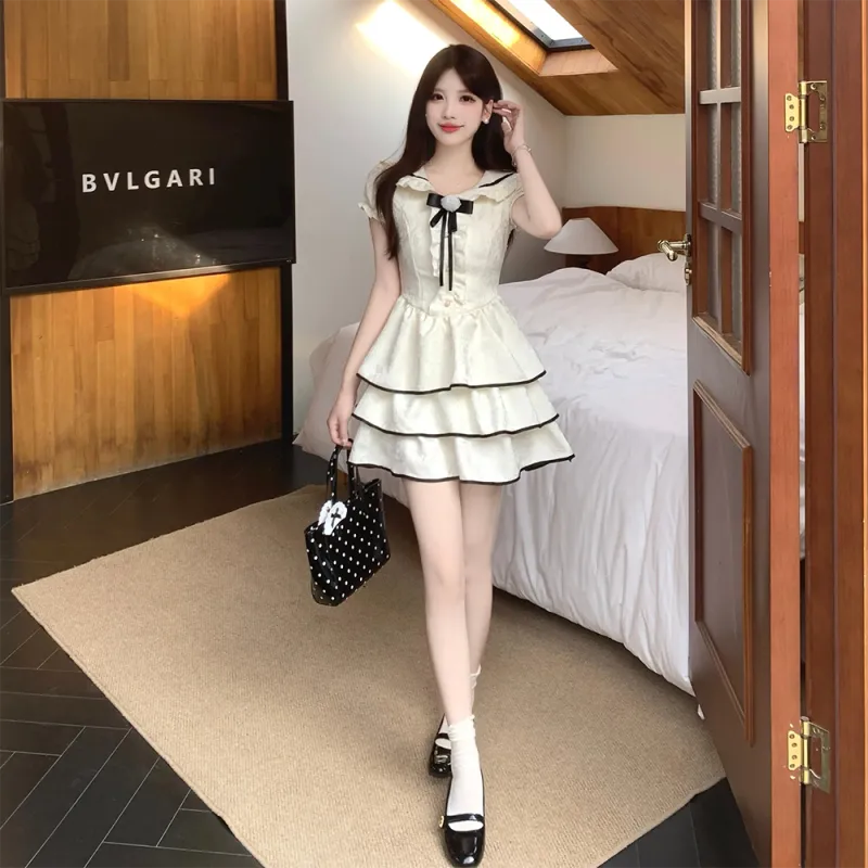 QYPRF Short Sleeved Dress Women's-7