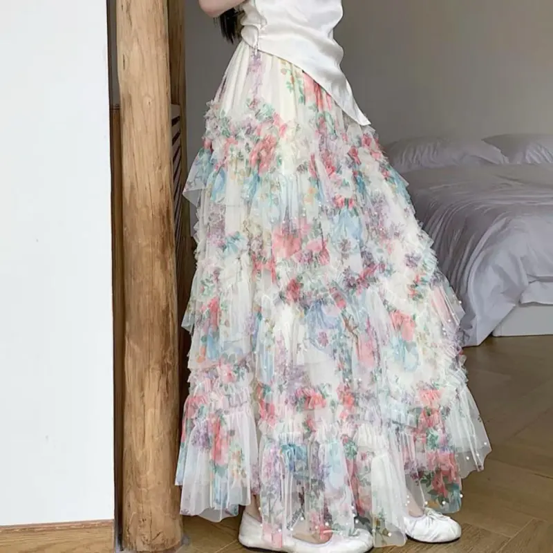 QYPRF Casual Long Skirt Women's-3