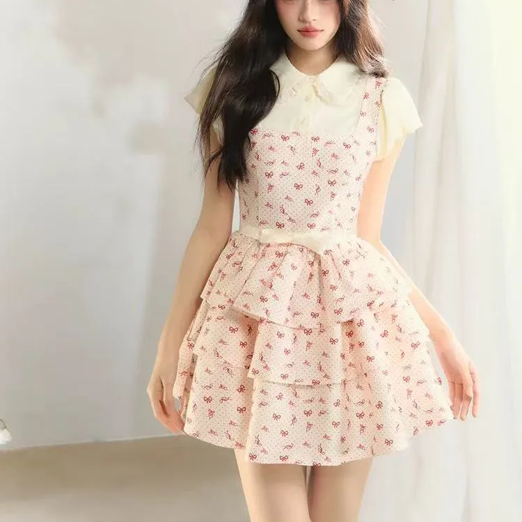 QYPRF Short Sleeved Dress Women's-4