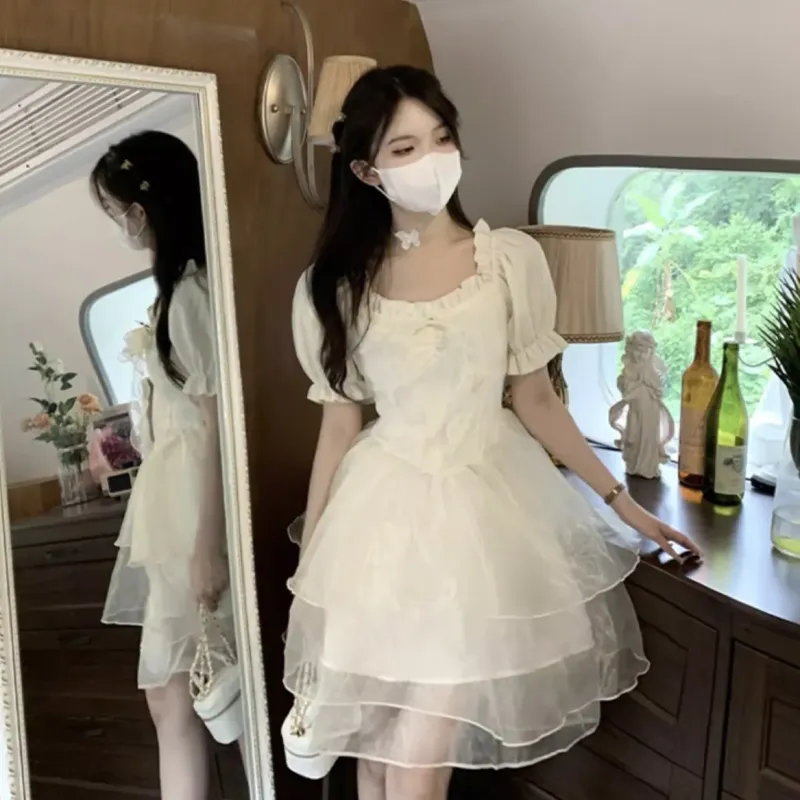QYPRF Short Sleeved Dress Women's-7