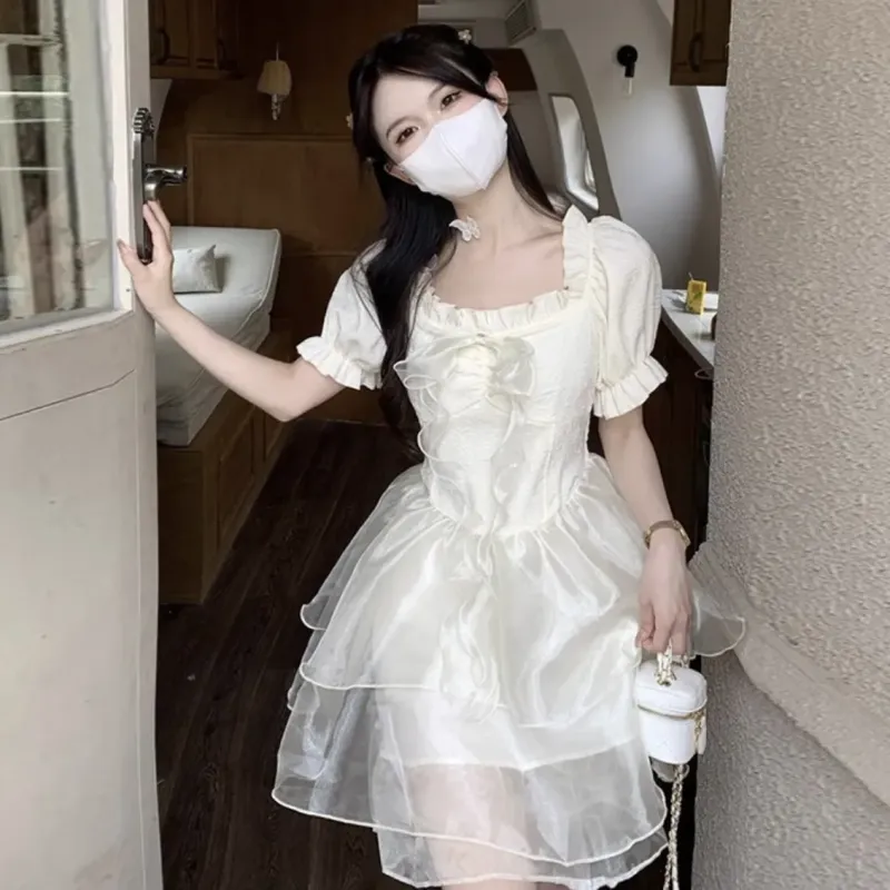 QYPRF Short Sleeved Dress Women's-10