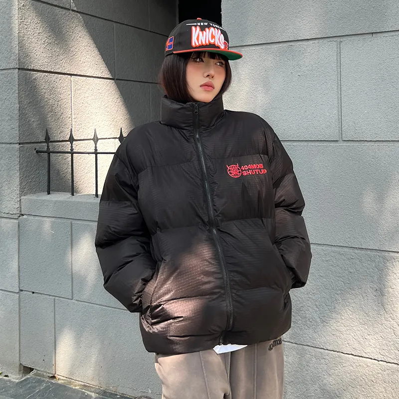 404MOB GANG Puffer Jacket Unisex Black-3